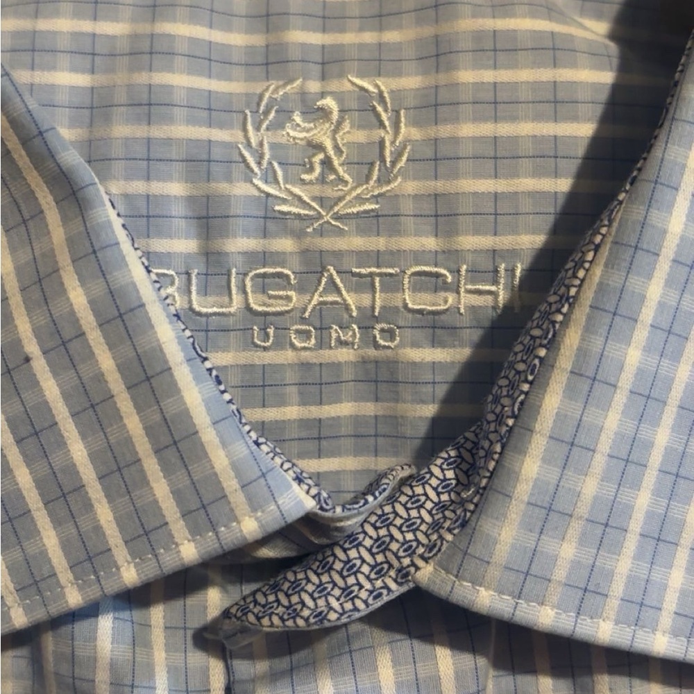 Bugatchi Uomo Blue Plaid Shirt